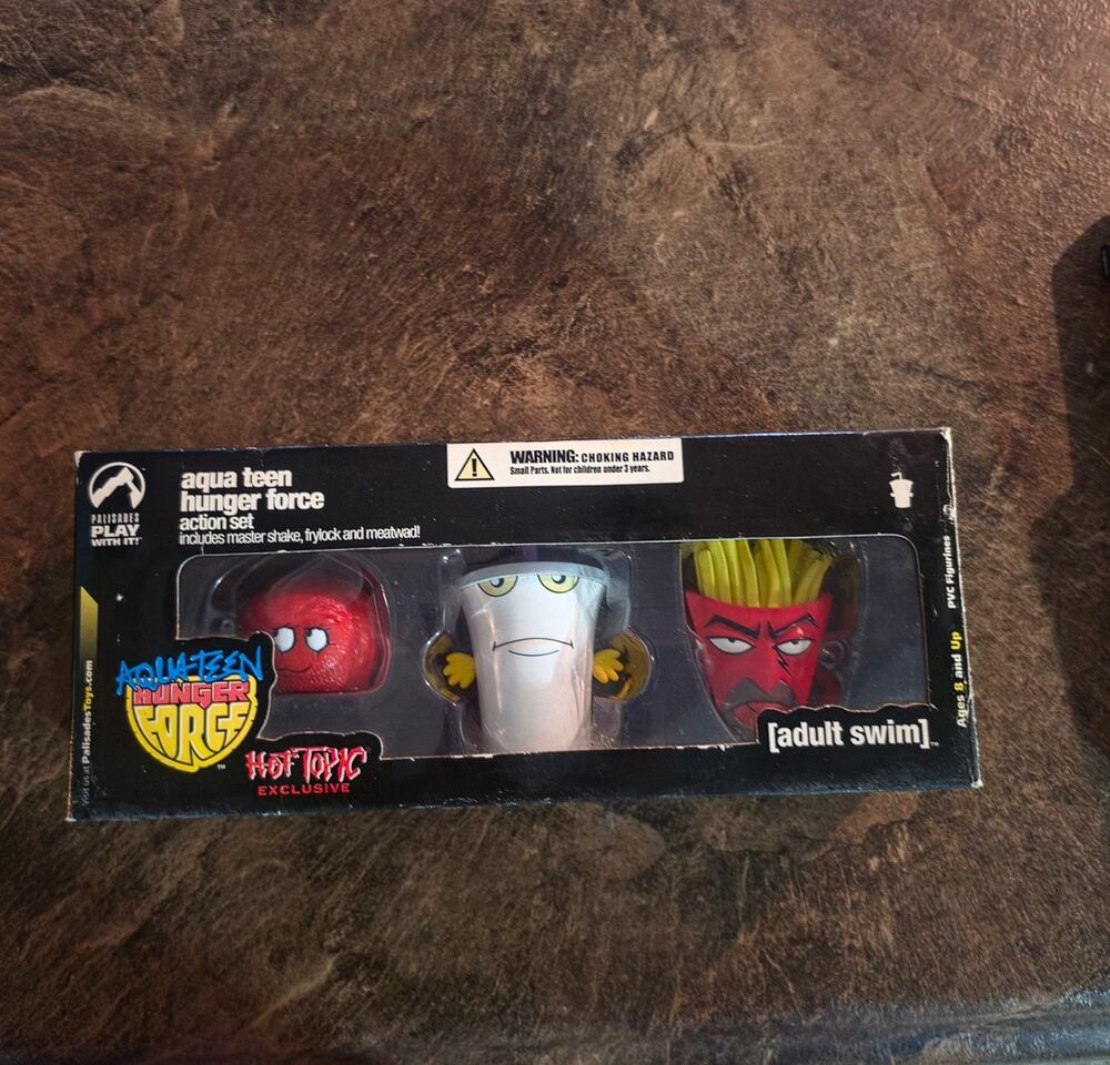 Aqua Teen Hunger Force Action Figure Set - Original Box RARE: Y2K/ Vintage